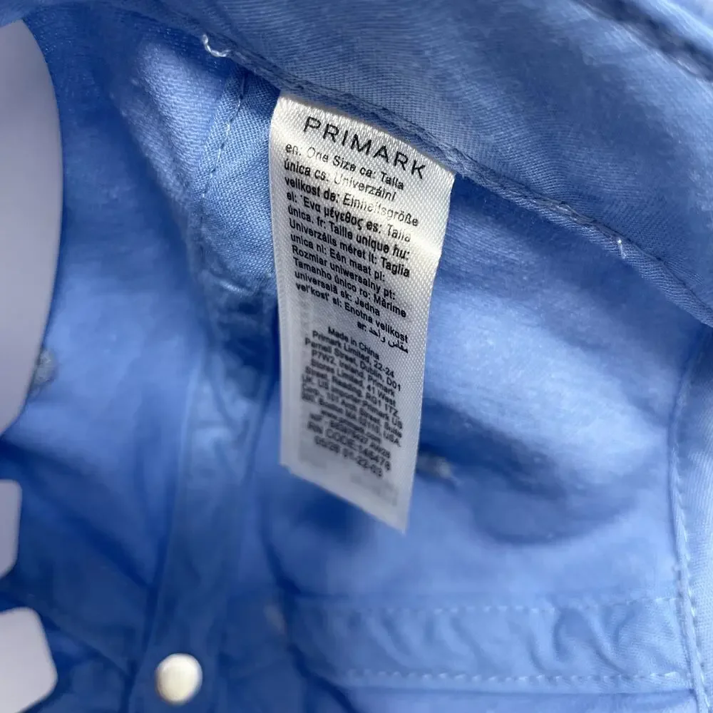 Primark Book Club Hat Baseball Cap Blue New with Tags 100% Cotton